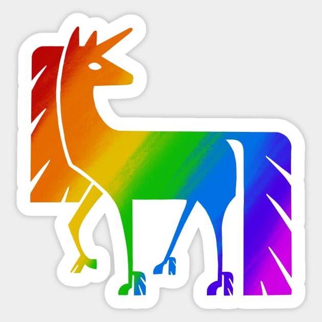 Proud Rainbow Unicorn Sticker by tigerbright